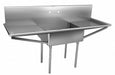 Scullery Sink 75 x27.5 x48 Silver