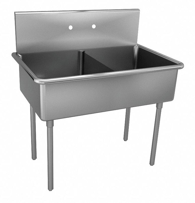 Scullery Sink 51 x27.5 x48 Silver