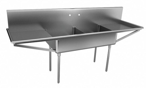 Scullery Sink 87 x27.5 x48 Silver