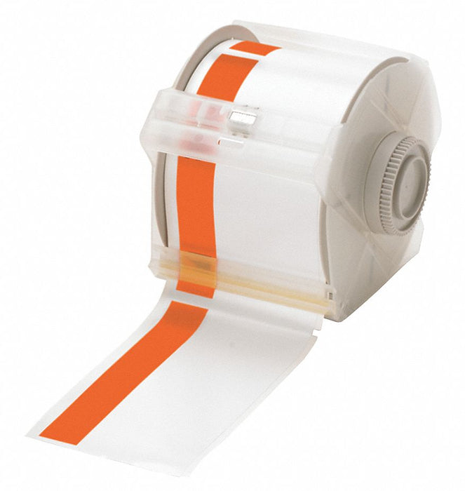 ContinuousLabelStock White Orange Gloss