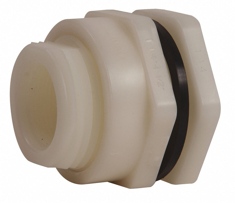 Bulkhead Tank Fitting FKM 3 1/4 L Poly.