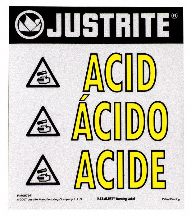 Safety Cabinet Label 11 in x 12 in Paper