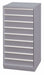 Mod Drwr Cab 59-1/2 H 9 Drwr Light Gray