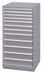 Mod Drwr Cab 59-1/2 H 12 Drwr Light Gray