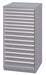 Mod Drwr Cab 59-1/2 H 15 Drwr Light Gray