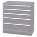Mod Drwr Cab 41-3/4 H 5 Drwr Light Gray