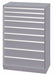 Mod Drwr Cab 59-1/2 H 9 Drwr Light Gray