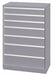 Mod Drwr Cab 59-1/2 H 7 Drwr Light Gray