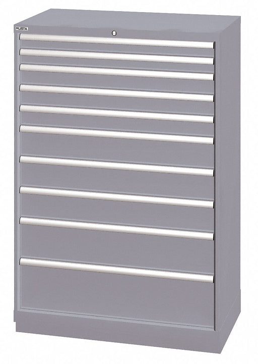 Mod Drwr Cab 59-1/2 H 10 Drwr Light Gray