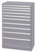Mod Drwr Cab 59-1/2 H 10 Drwr Light Gray