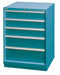 Mod Drwr Cab 41-3/4 H 5 Drwr Clssc Blue