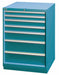 Mod Drwr Cab 41-3/4 H 7 Drwr Clssc Blue