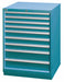 Mod Drwr Cab 41-3/4 H 9 Drwr Clssc Blue