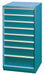 Mod Drwr Cab 59-1/2 H 8 Drwr Clssc Blue