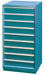 Mod Drwr Cab 59-1/2 H 9 Drwr Clssc Blue