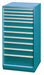 Mod Drwr Cab 59-1/2 H 11 Drwr Clssc Blue