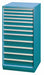 Mod Drwr Cab 59-1/2 H 12 Drwr Clssc Blue