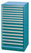 Mod Drwr Cab 59-1/2 H 15 Drwr Clssc Blue