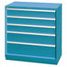 Mod Drwr Cab 41-3/4 H 5 Drwr Clssc Blue