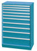 Mod Drwr Cab 59-1/2 H 10 Drwr Clssc Blue