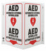 AED Sign V-Shape Plastic