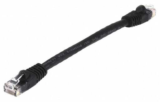 M3396 Patch Cord Cat 6 Booted Black 0.5 ft.
