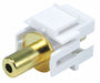 A/V Wallplate 3.5mm Stero White