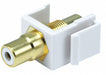 A/V Wallplate RCA Wht Center Wht