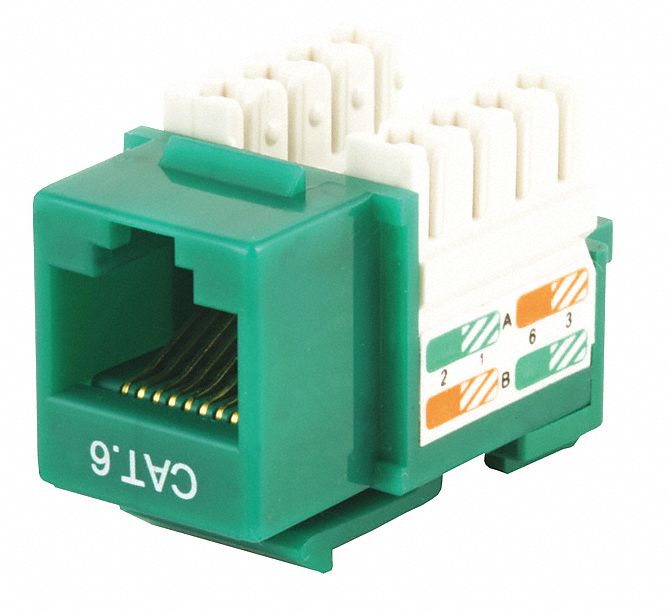 K2466 Datacom Jack Cat6 Punch Down Green