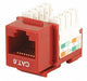 K2466 Datacom Jack Cat6 Punch Down Red
