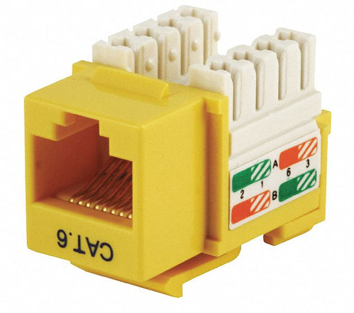 K2466 Datacom Jack Cat6 Punch Down Yellow