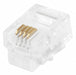Plug Modular RJ11 6P4C Solid PK50