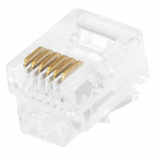 Plug Mod RJ12 6P6C Flat Stranded PK50