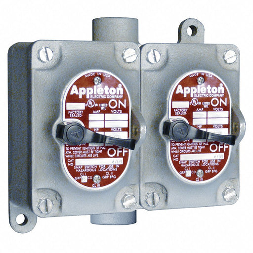 TumblerSwitch 2 Gang Feed-Thru 1-Pole