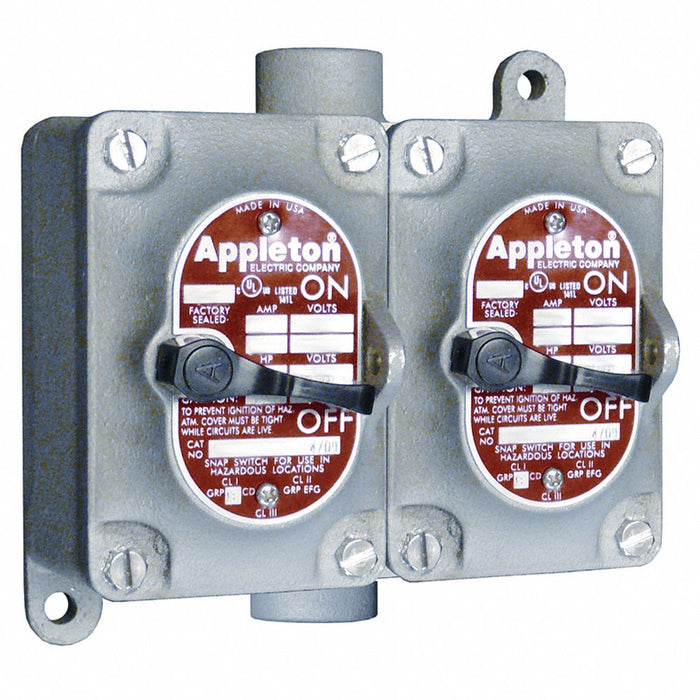 Tumbler Switch 2 Gang Feed-Thru 4-Way