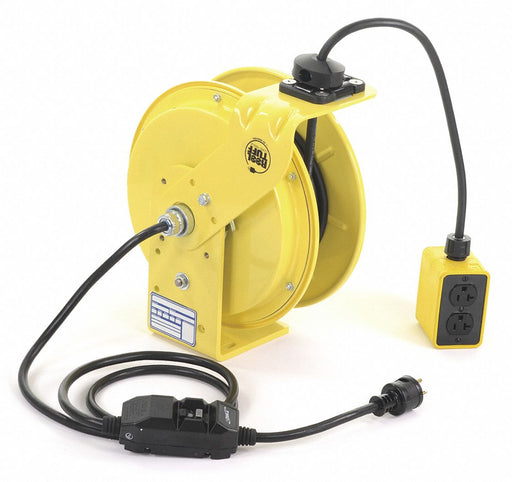 ExtensionCordReel Yellow 50ft 12AWG