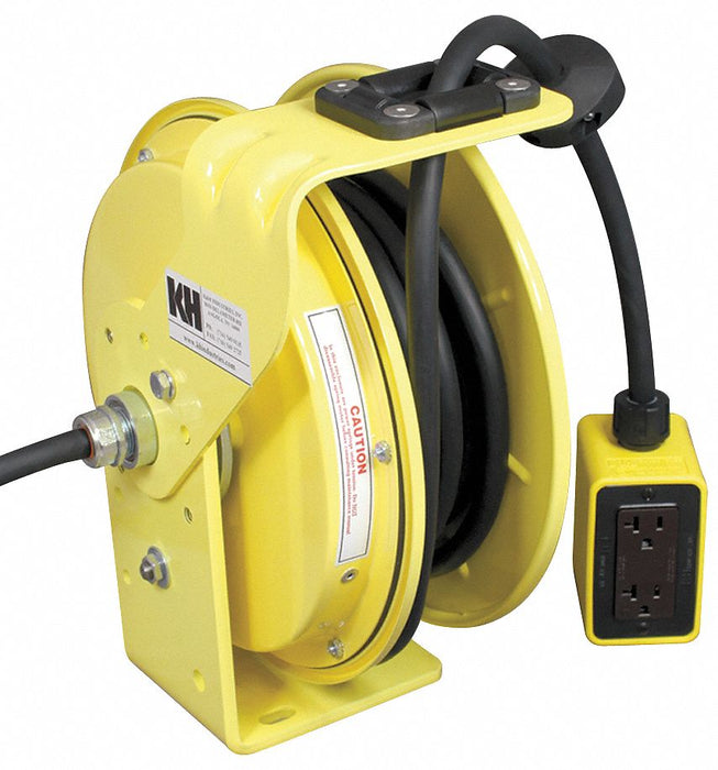 ExtensionCordReel Yellow 25ft 12AWG