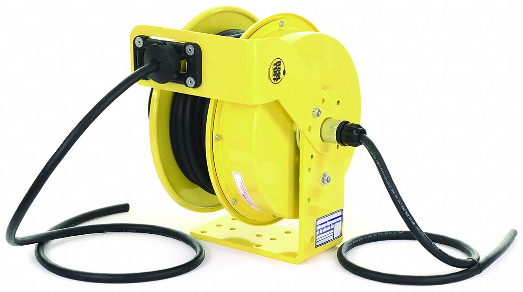 ExtensionCordReel Yellow 50ft 10AWG