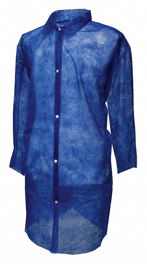 Disp. Lab Coat XL Poly Blue PK30