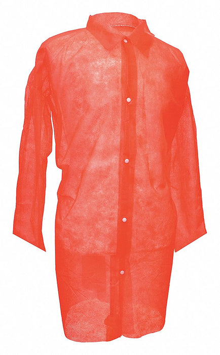 Disp. Lab Coat 3XL Poly Red PK30
