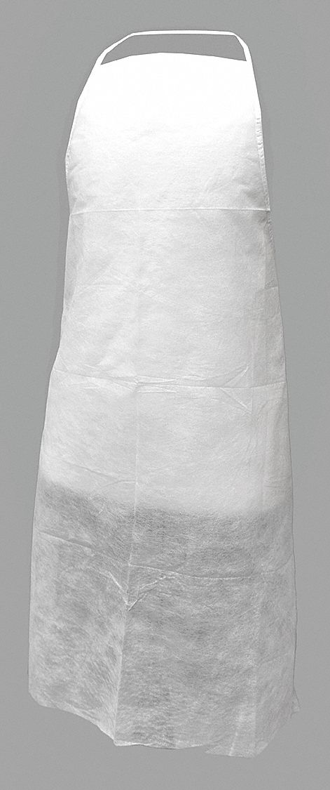 Disposable Apron White 36 in L PK100