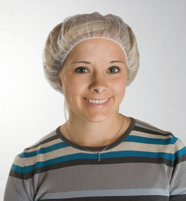 Bouffant Cap White 24 In PK1000