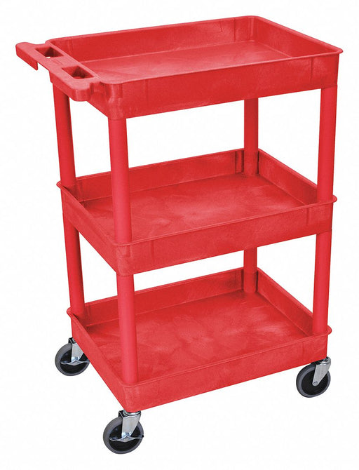 Utility Cart 300 lb Cap. PE 3 Shelves