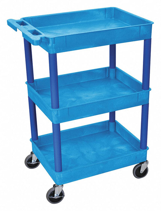Utility Cart 300 lb Cap. PE 3 Shelves