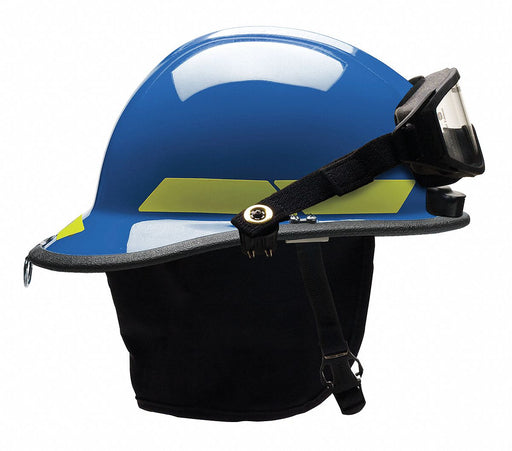 Fire Helmet Blue Thermoplastic