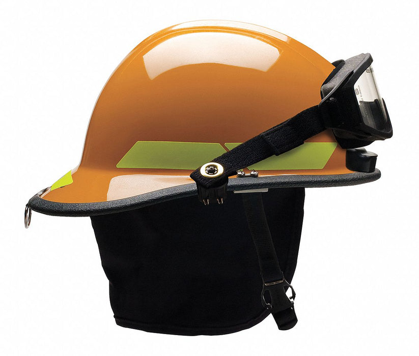 Fire Helmet Orange Thermoplastic