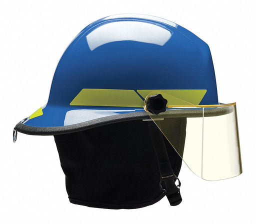 Fire Helmet Blue Fiberglass