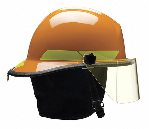 Fire Helmet Orange Fiberglass