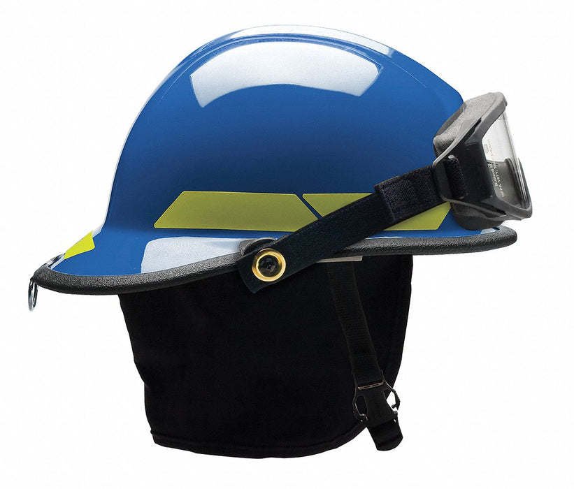 Fire Helmet Blue Fiberglass