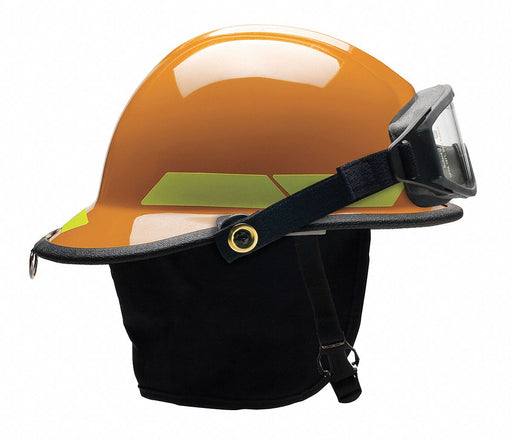Fire Helmet Orange Fiberglass